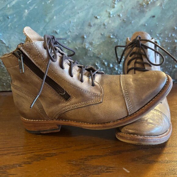 BED|STU Shoes - Bed Stu Bonnie Cobbler Ankle Boots in Rustic Tan